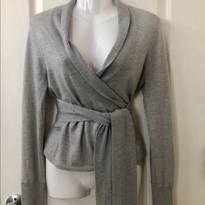 Diane von Furstenberg Merino Wool Wrap Sweater